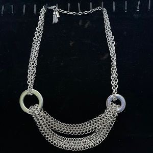 Gorgeous Silver Tone Chain Link Necklace